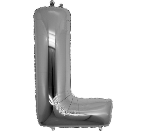 L Harf Folyo Balon Gümüş Renk 40 inç