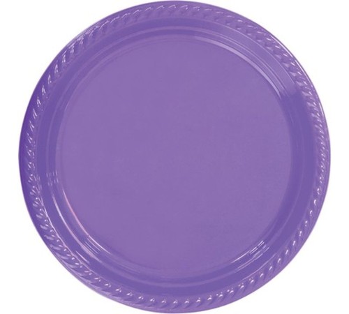 Lila Plastik Tabak 22 cm 25li