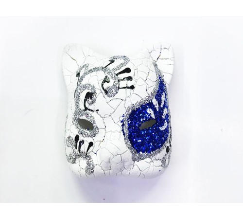 Mavi Renk İşlemeli Seramik Malzemeden İmal Venedik Kedi Model Magnet