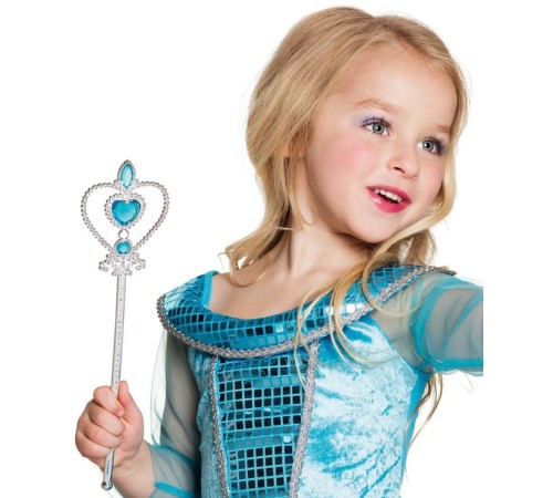 Mavi Renk Kalp İşlemeli Karlar Ülkesi Elsa Asası