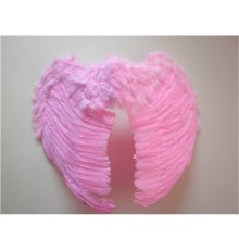 Mega Boy Pembe Renk Tüylü Melek Kanadı 100x85 cm