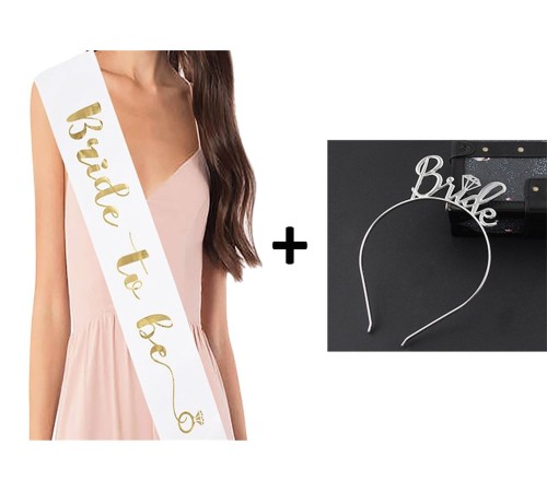 Metal Bride Taç Kuşak Seti 2 Parça