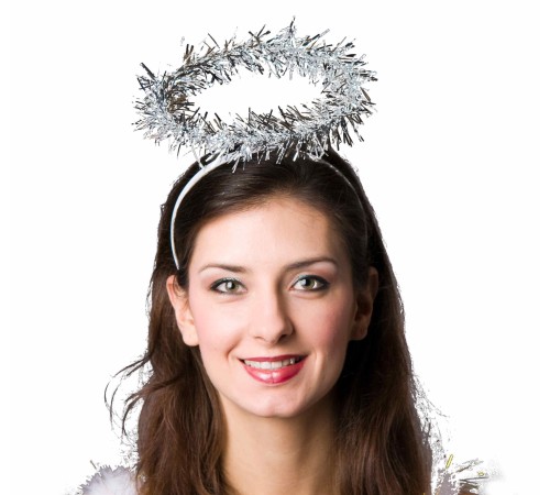 Metalize Renk Sim İşlemeli Melek Tacı Haresi Parti Tacı