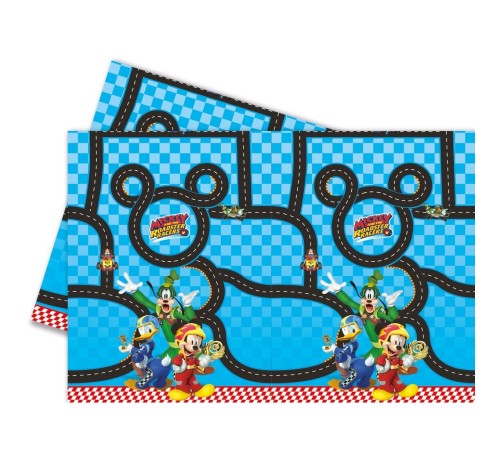 Mickey Mouse Roadster Racers Temalı Plastik Masa Örtüsü 120x180 cm