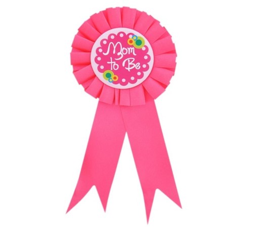 Mom To Be Yazılı Rozet Pembe Renk