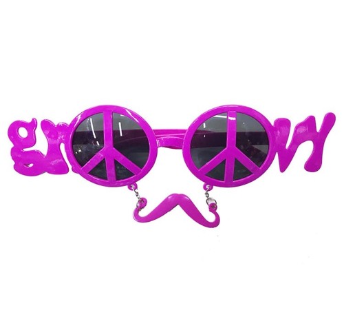 Pembe Renk Groom Yazılı Bıyıklı Damat Gözlüğü 7x21 cm