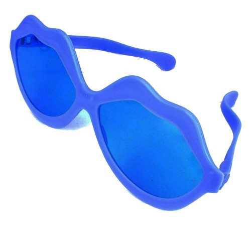 Mavi Renk Mega Boy Jumbo Dudak Şekilli Parti Gözlüğü