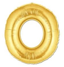 O Harf Folyo Balon Altın Renk 40 inç