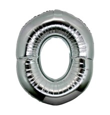 O Harf Folyo Balon Gümüş Renk 40 inç