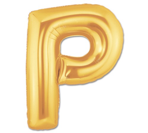 P Harf Folyo Balon Altın Renk 40 inç