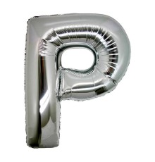 P Harf Folyo Balon Gümüş Renk 40 inç
