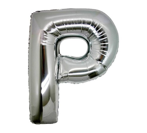 P Harf Folyo Balon Gümüş Renk 40 inç