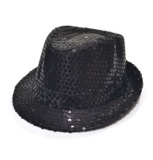 Payetli Çocuk Şapkası Siyah Renk