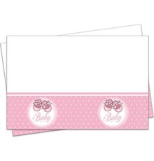 Pembe Patik Yeni Doğum Masa Örtüsü Kız 120x180 cm