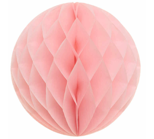 Pembe Renk Petek Kağıt Süs Dekor Asma Süsleme 20 cm 1 Adet