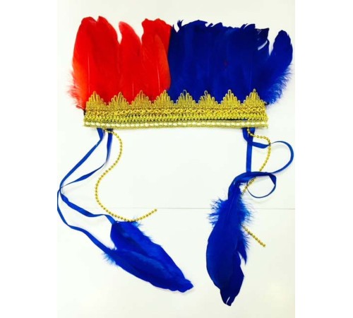 Bordo Mavi Renk Tüylü Kızılderili Başlığı | Trabzonspor Taraftar Başlığı