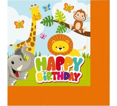 Safari Sevimli Hayvanlar Peçete 20 Adet