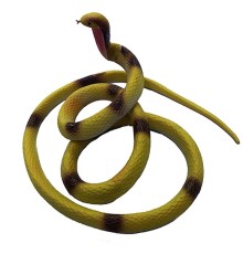 Sarı Renk Gerçekçi Mega Boy Kobra Model Silikon Yumuşak Yılan 135 cm