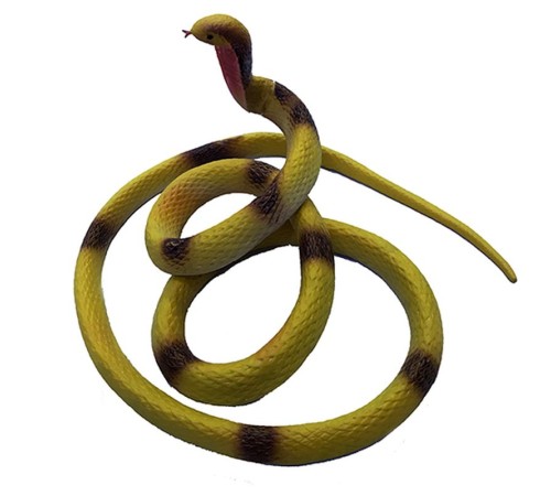 Sarı Renk Gerçekçi Mega Boy Kobra Model Silikon Yumuşak Yılan 135 cm