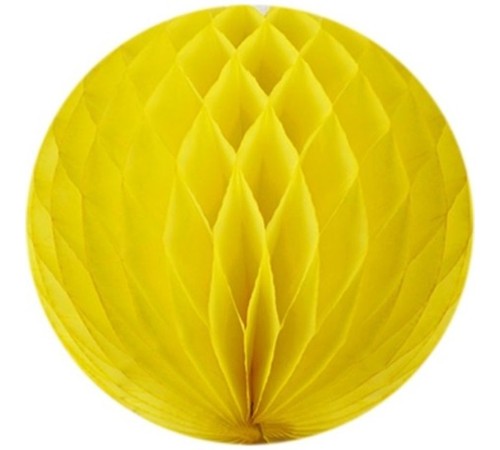Sarı Renk Petek Kağıt Süs Dekor Asma Süsleme 20 cm 1 Adet
