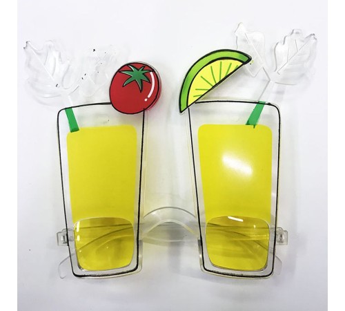 Sarı Renk Uzun Kadeh Tekila Şekilli Yılbaşı Parti Gözlüğü