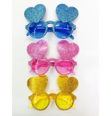 Simli Kalp Parti Gözlüğü 3 Renk 3 Adet