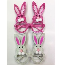 Simli Ponponlu Tavşan Gözlüğü 2 Renk 2 Adet