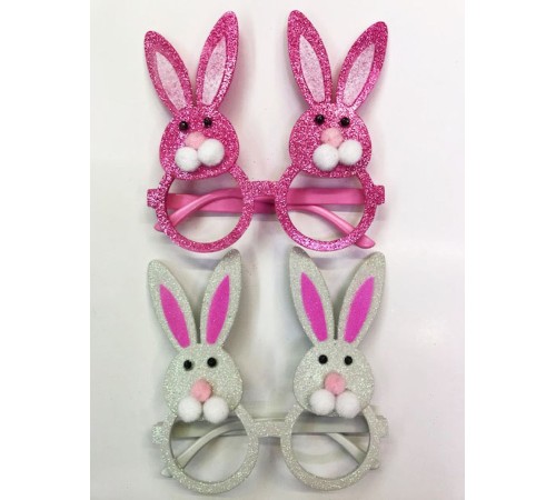 Simli Ponponlu Tavşan Gözlüğü 2 Renk 2 Adet