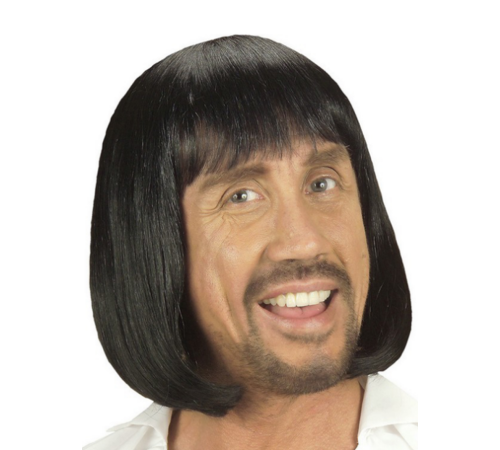 Siyah Renk Erkekler İçin Kısa Ortaçağ Peruğu