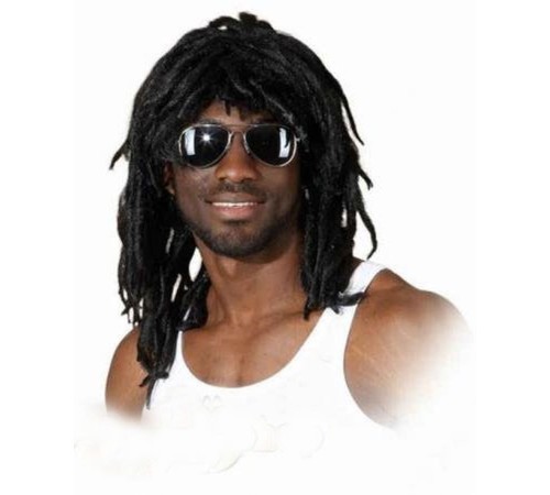 Siyah Renk Joe Dreadlocks Astarlı Kabarık Rasta Peruk 1 Adet
