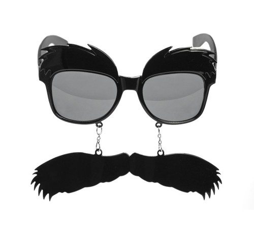 Siyah Renk Kaşlı Bıyıklı Parti Gözlüğü