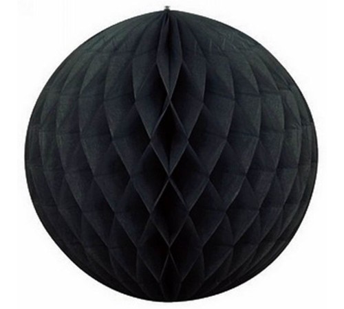 Siyah Renk Petek Kağıt Süs Dekor Asma Süsleme 25 cm 1 Adet