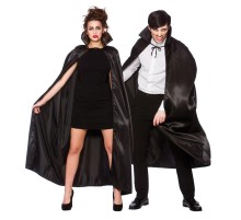 Siyah Renk Yakalı Halloween Pelerini 120 cm