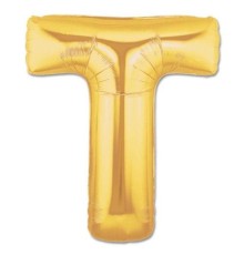 T Harf Folyo Balon Altın Renk 40 inç