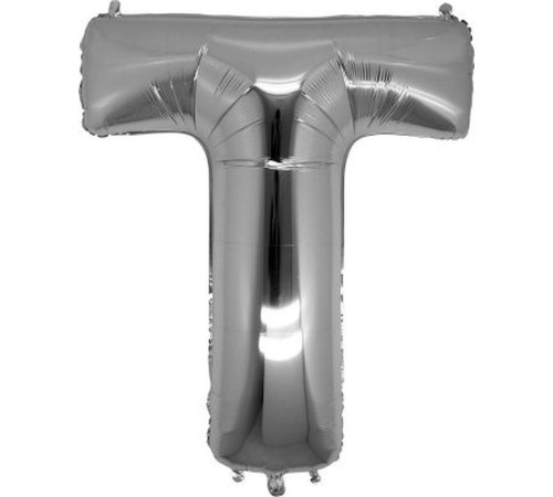 T Harf Folyo Balon Gümüş Renk 40 inç