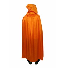 Turuncu Renk Kapişonlu Halloween Pelerin 140 cm