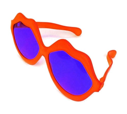 Turuncu Renk Mega Boy Jumbo Dudak Şekilli Parti Gözlüğü