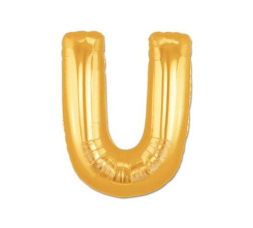 U Harf Folyo Balon Altın Renk 40 inç