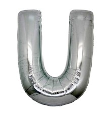 U Harf Folyo Balon Gümüş Renk 40 inç