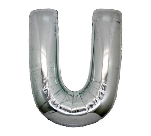 U Harf Folyo Balon Gümüş Renk 40 inç