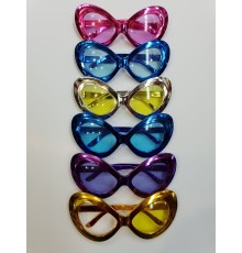 Metalize Yeşilçam 80 li 90 lı Yıllar Parti Gözlüğü 6 Renk 15x7 cm