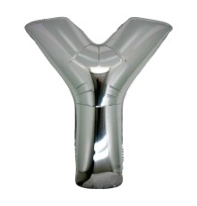 Y Harf Folyo Balon Gümüş Renk 40 inç