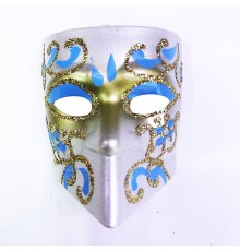 Yeşil Renk İşlemeli Seramik Malzeme Tam Yüz Venedik Magnet 4x5 cm