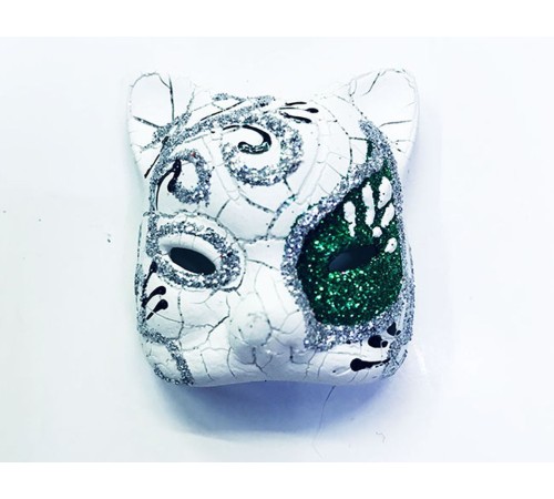 Yeşil Renk İşlemeli Seramik Malzemeden İmal Venedik Kedi Model Magnet