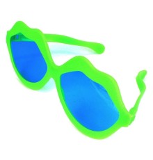 Yeşil Renk Mega Boy Jumbo Dudak Şekilli Parti Gözlüğü