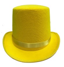 Yetişkin Sihirbaz Fötr Şapka Sarı Renk