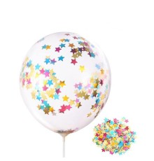 Yıldız Pullu Şeffaf Yuvarlak Balon 24 İnç