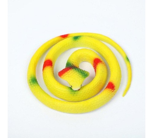 Sarı Renk Gerçekçi Kobra Model Silikon Yumuşak Yılan 80 cm