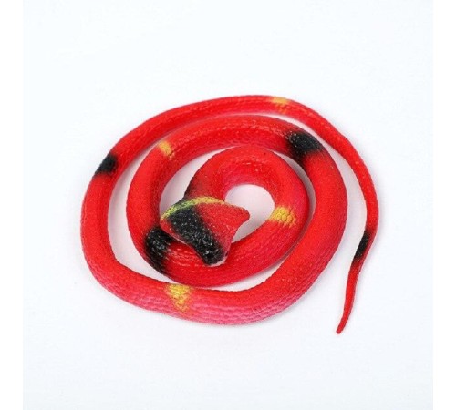 Kırmızı Renk Gerçekçi Kobra Model Silikon Yumuşak Yılan 80 cm