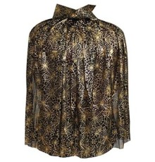 Örümcek Ağ Desenli Pelerin Altın Renk 130 cm